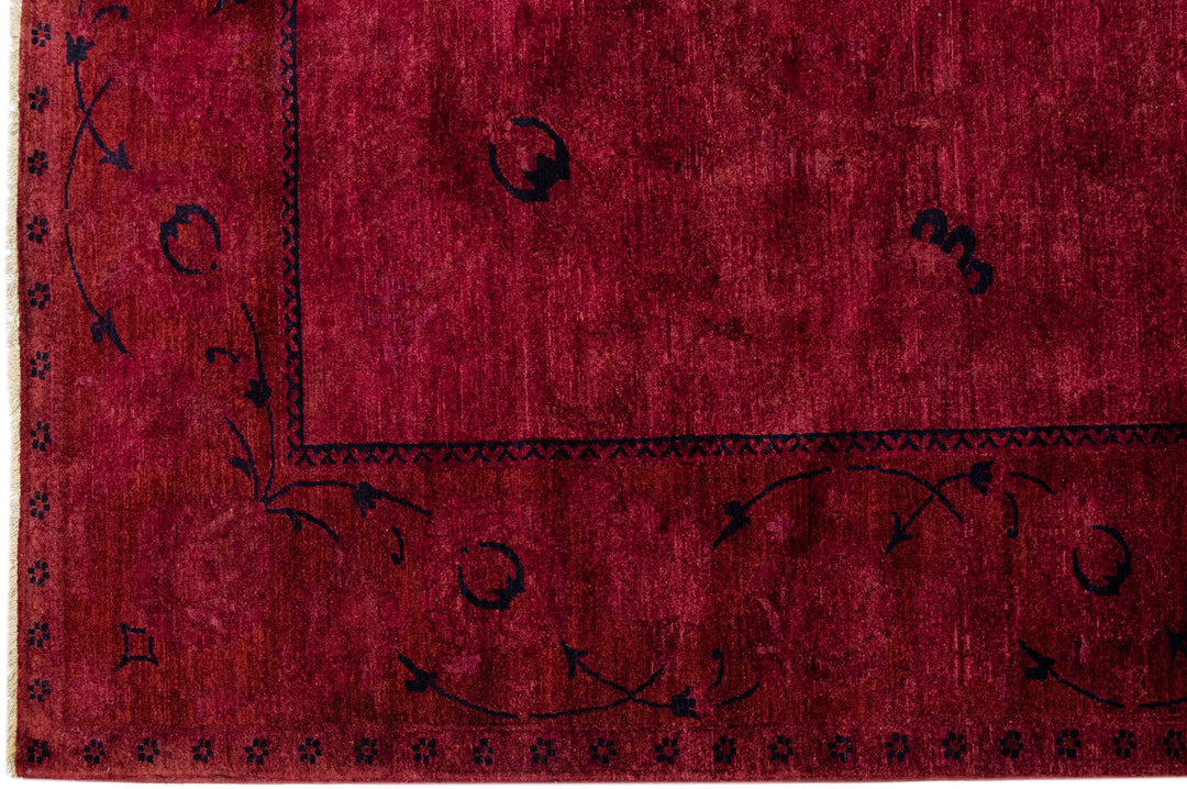 Modern Overdyed Wool Rug 12 X 15