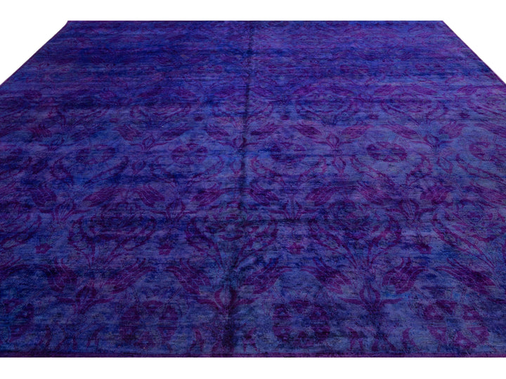 Modern Overdyed Wool Rug 12 X 13