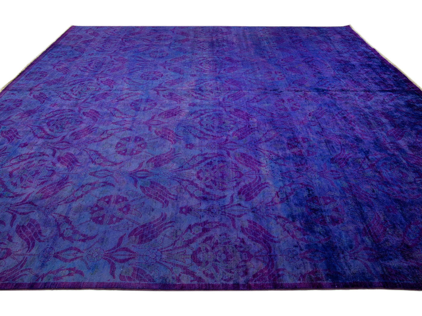 Modern Overdyed Wool Rug 12 X 13