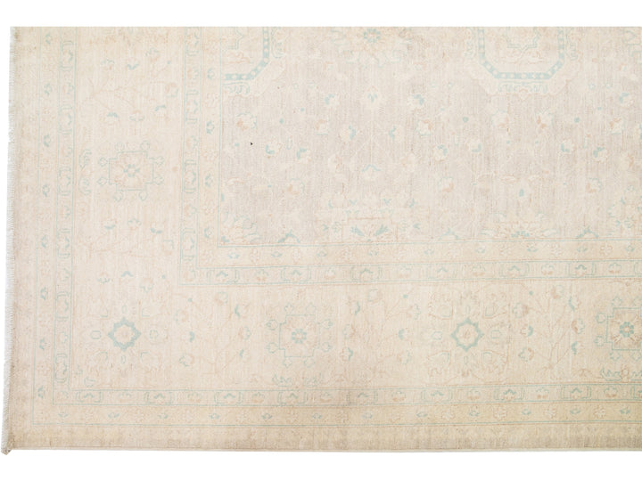 Modern Oushak Wool Rug 12 X 18
