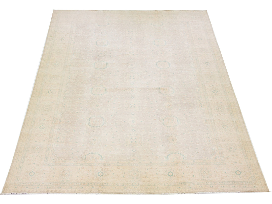 Modern Oushak Wool Rug 12 X 18