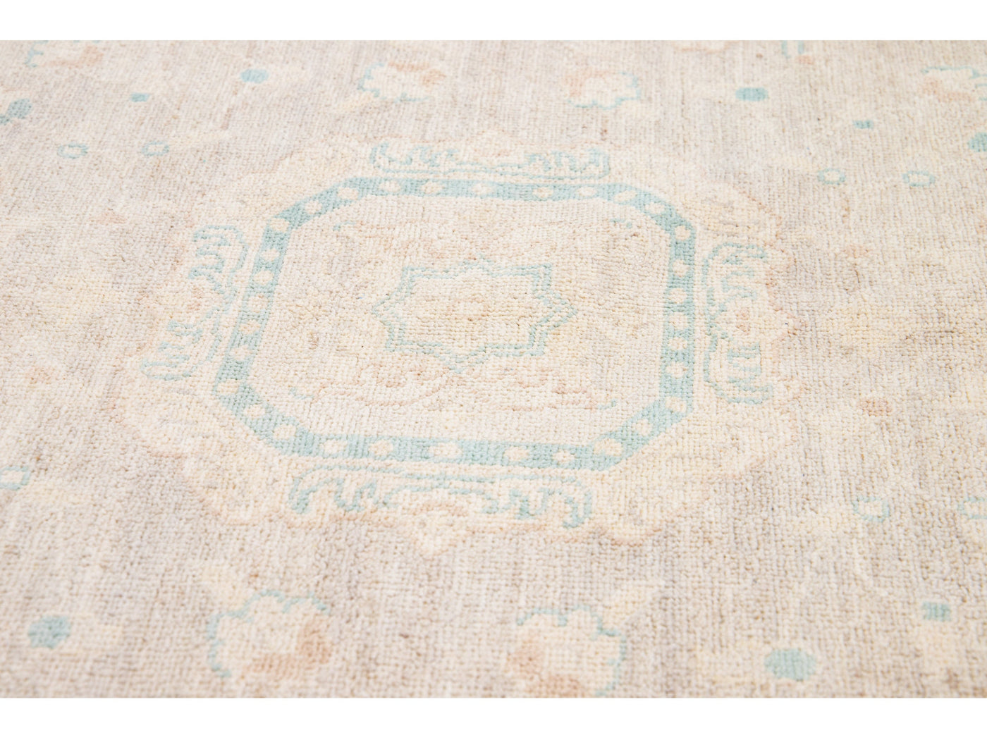 Modern Oushak Wool Rug 12 X 18