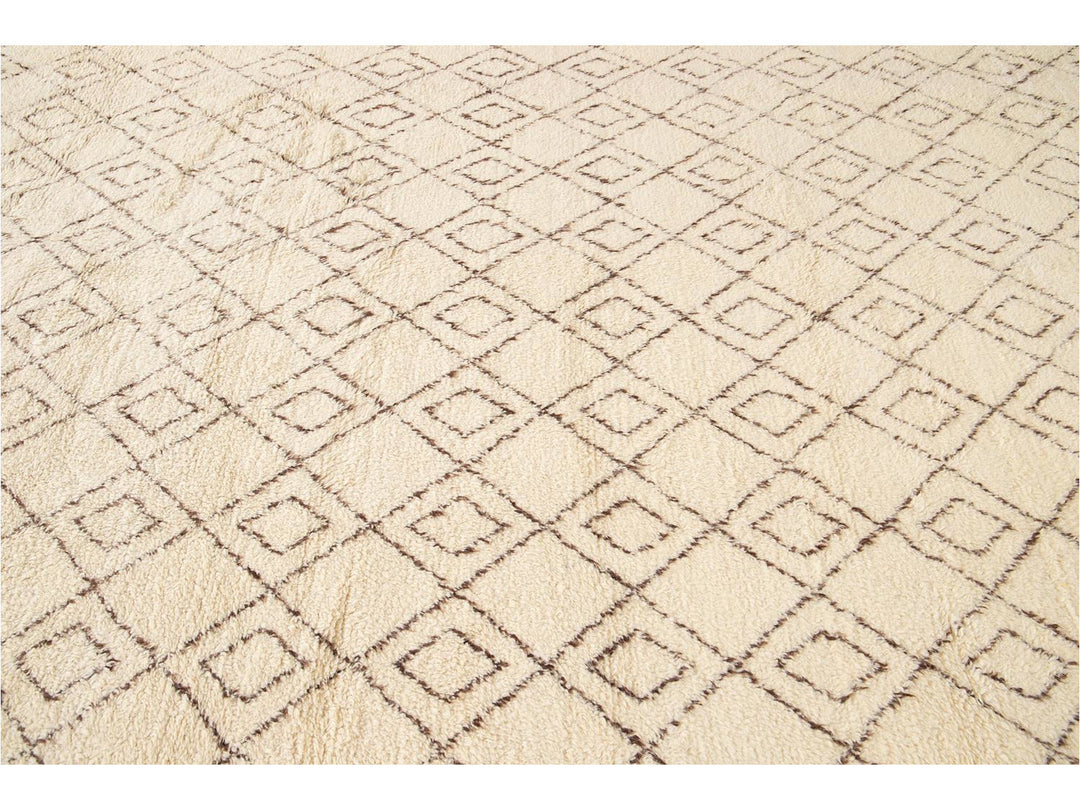 Modern Moroccan Style Wool Rug 9 X 12