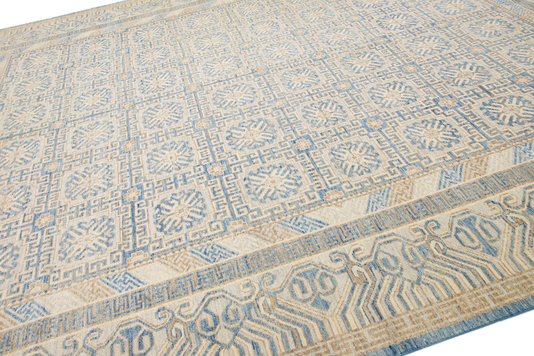 Modern Khotan Wool Rug 12 X 15
