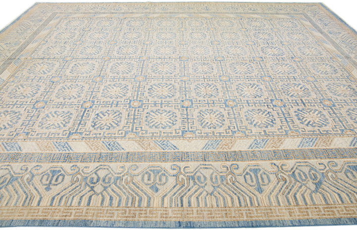 Modern Khotan Wool Rug 12 X 15