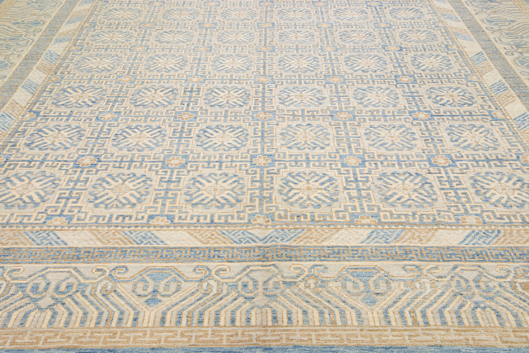 Modern Khotan Wool Rug 12 X 15