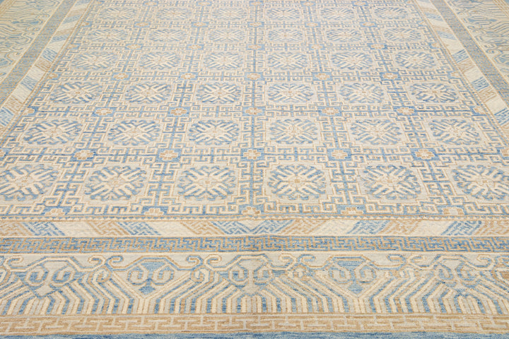 Modern Khotan Wool Rug 12 X 15