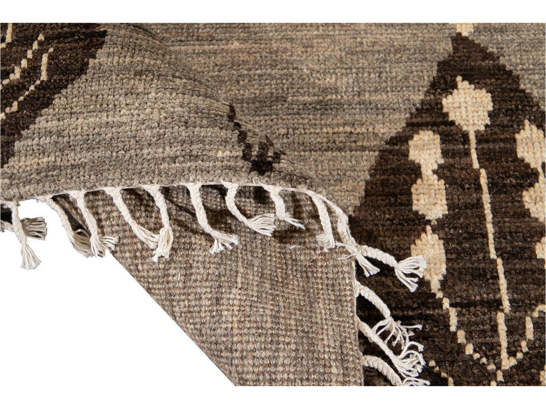Modern Moroccan-Style Tribal Room size Wool Rug 8 X 10