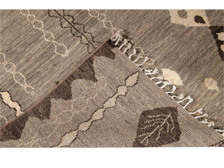Modern Moroccan-Style Tribal Room size Wool Rug 8 X 10