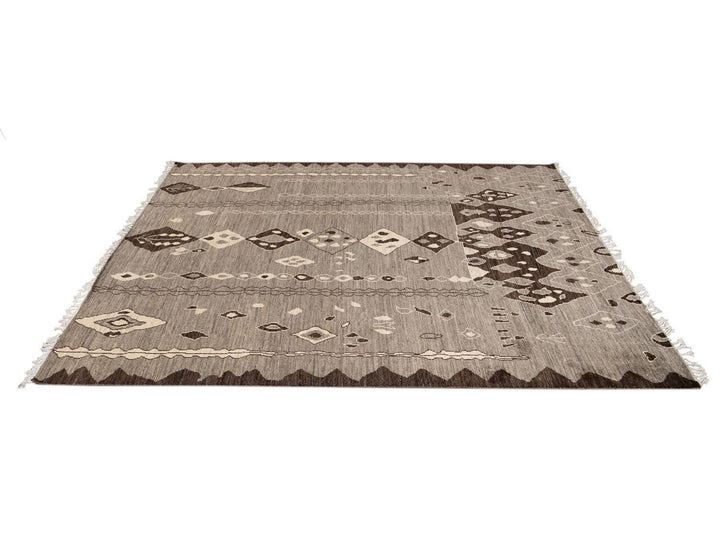 Modern Moroccan-Style Tribal Room size Wool Rug 8 X 10