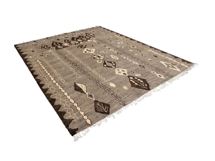 Modern Moroccan-Style Tribal Room size Wool Rug 8 X 10