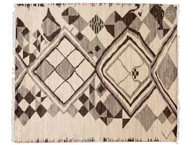 Modern Moroccan-Style Tribal Room size Wool Rug  8 X 10