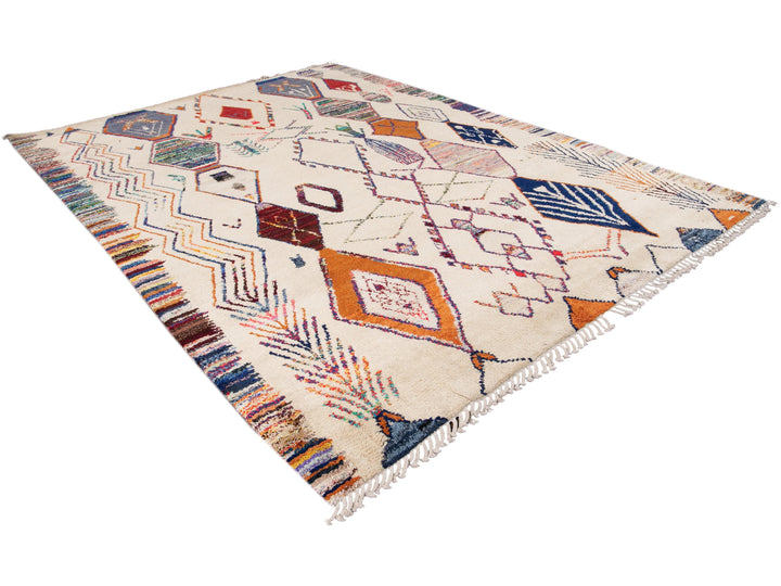 Modern Moroccan Wool Rug 9 X 12