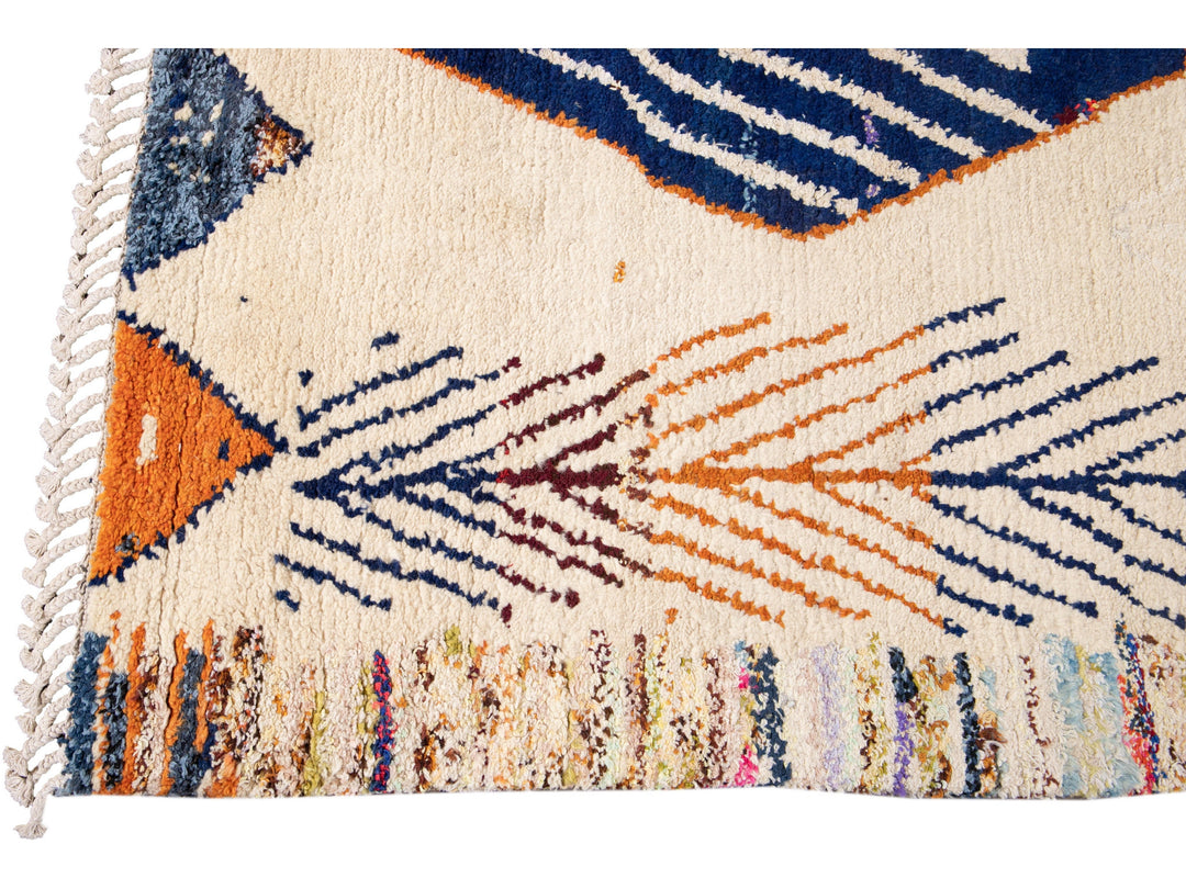 Modern Moroccan Wool Rug 9 X 12