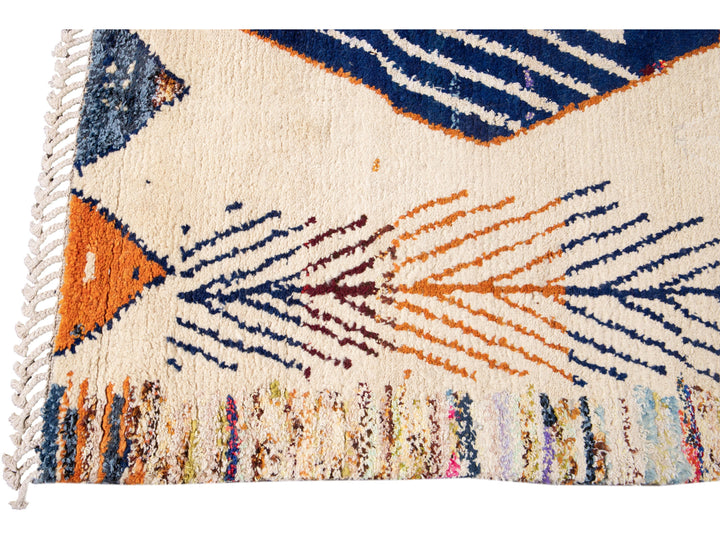 Modern Moroccan Wool Rug 9 X 12
