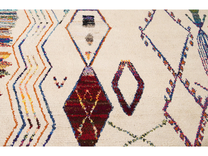 Modern Moroccan Wool Rug 9 X 12
