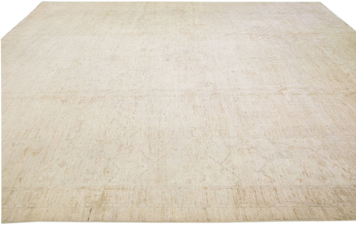 Modern Turkish Oushak Wool Rug 12 X 15