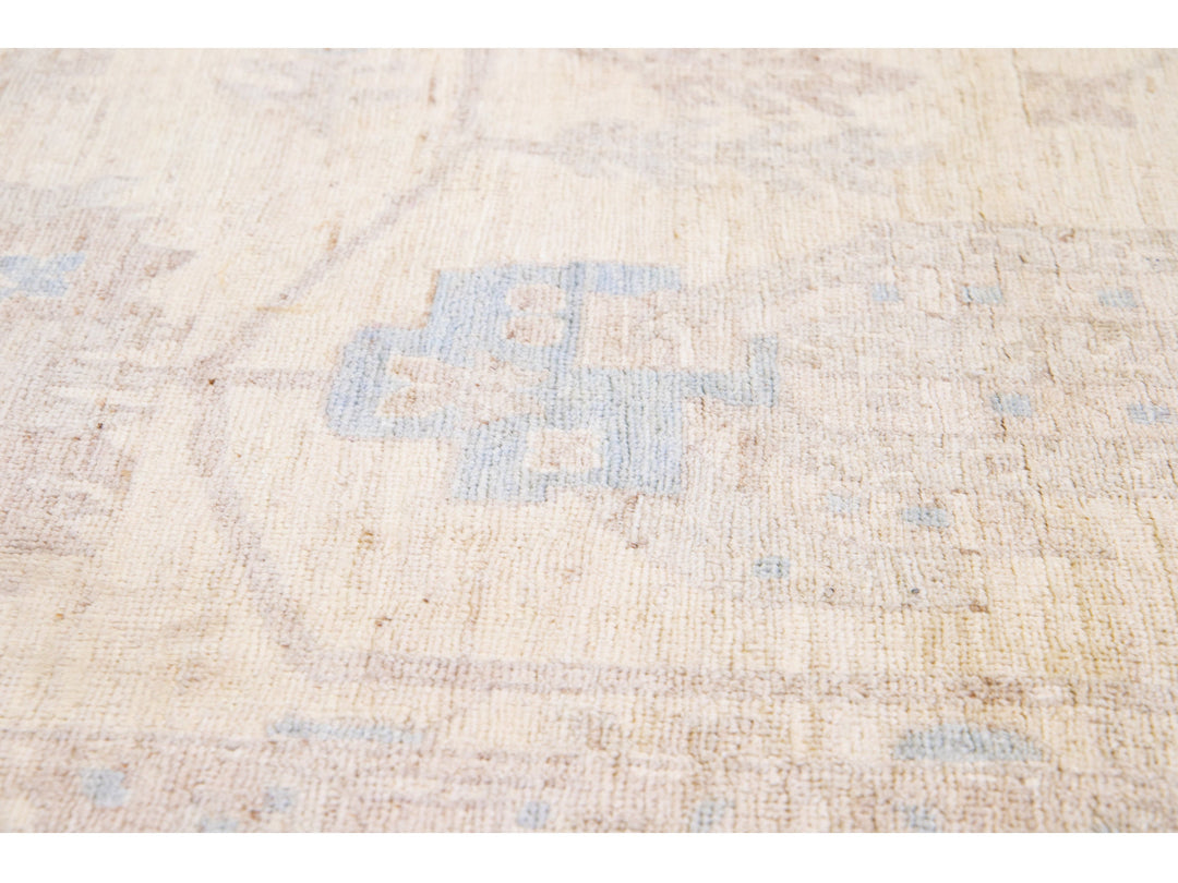 Modern Oushak Wool Rug 13 X 19