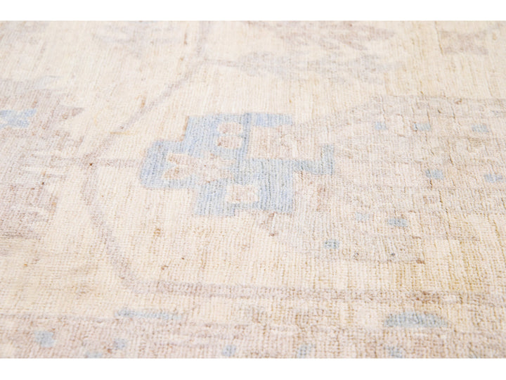 Modern Oushak Wool Rug 13 X 19