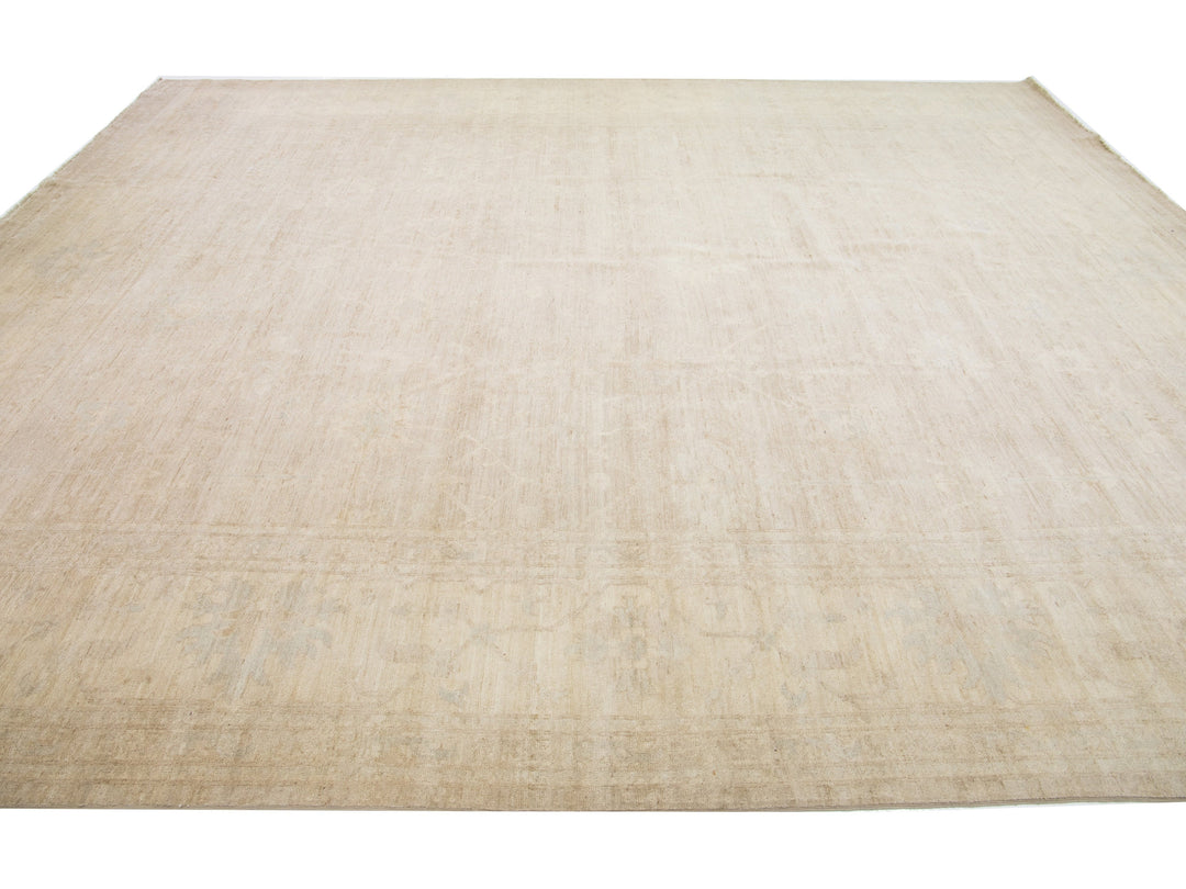 Modern Oushak Wool Rug 12 X 14