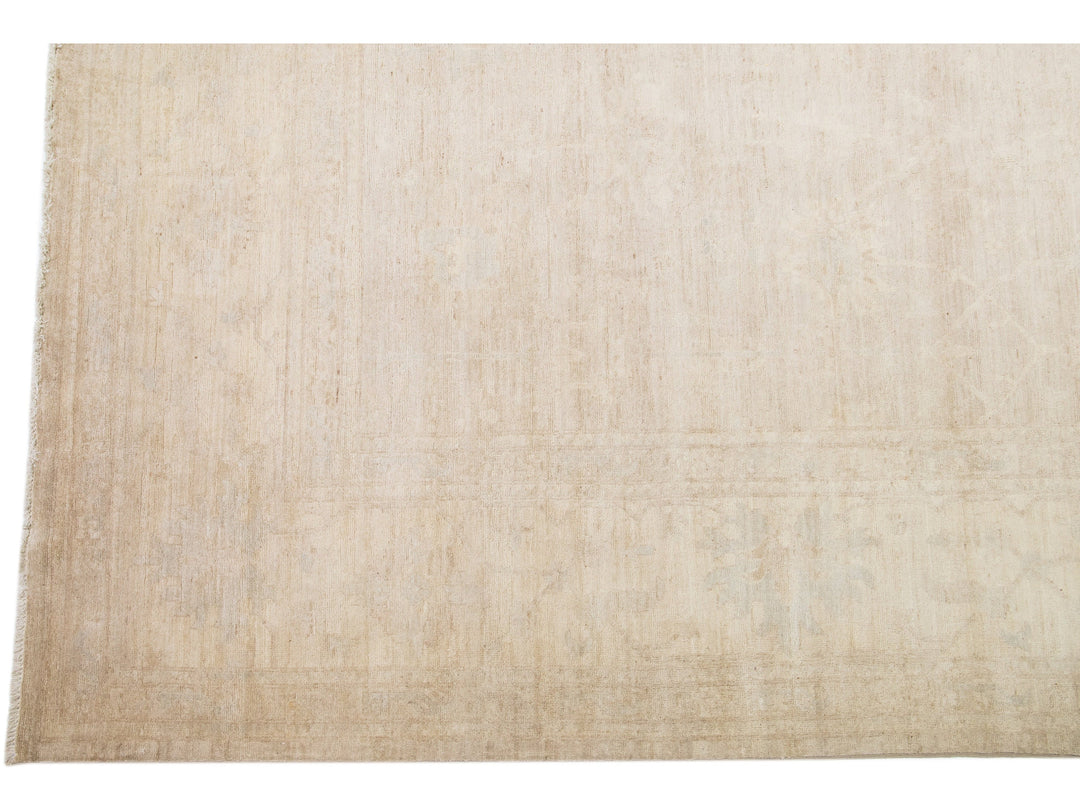 Modern Oushak Wool Rug 12 X 14