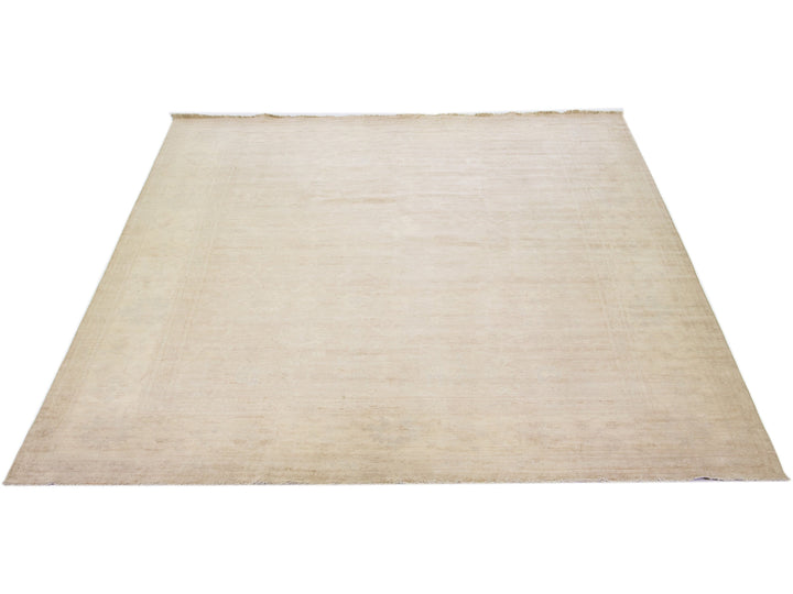 Modern Oushak Wool Rug 12 X 14