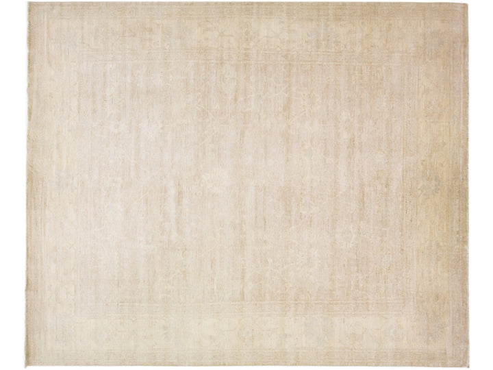 Modern Oushak Wool Rug 12 X 14