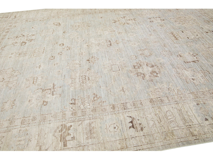 Modern Oushak Wool Rug 10 X 14