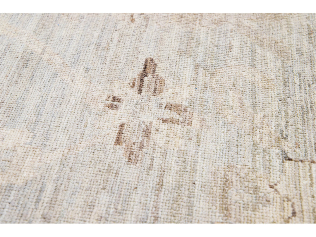 Modern Oushak Wool Rug 10 X 14