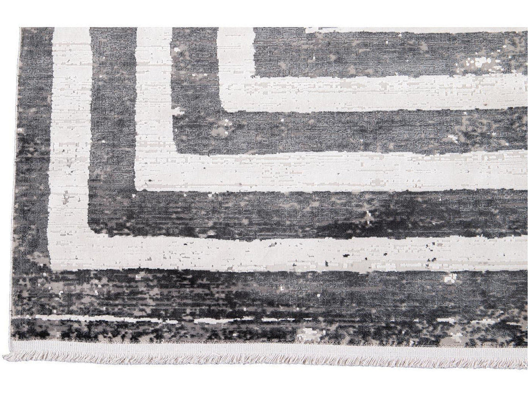 Contemporary Wool and Silk Rug 10 X 13