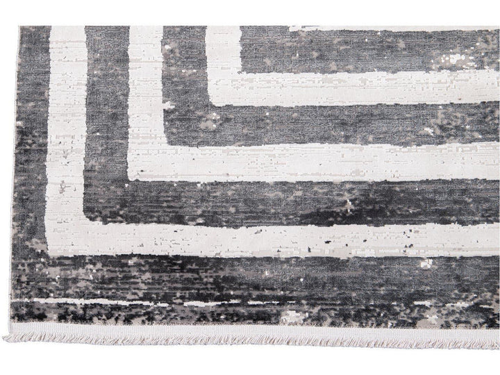 Contemporary Wool and Silk Rug 10 X 13