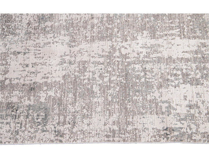 Contemporary Wool and Silk Rug 10 X 13