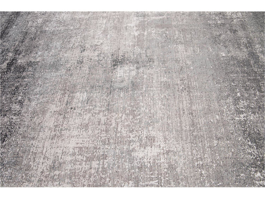 Contemporary Wool and Silk Rug 10 X 13