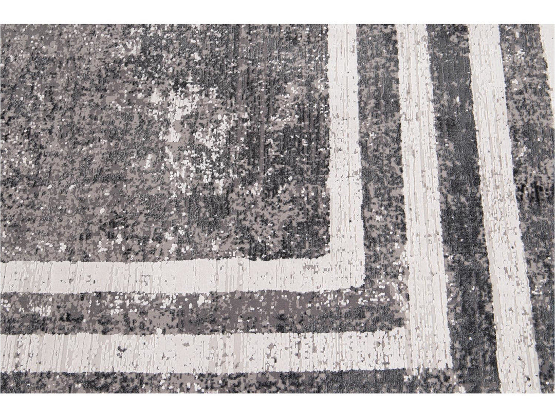 Contemporary Wool and Silk Rug 10 X 13