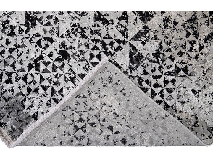 Contemporary Wool and Silk Rug 8 X 11