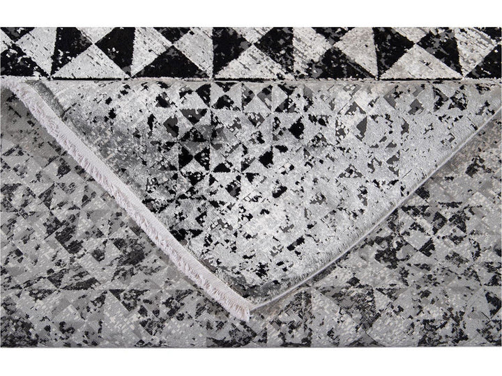 Contemporary Wool and Silk Rug 8 X 11