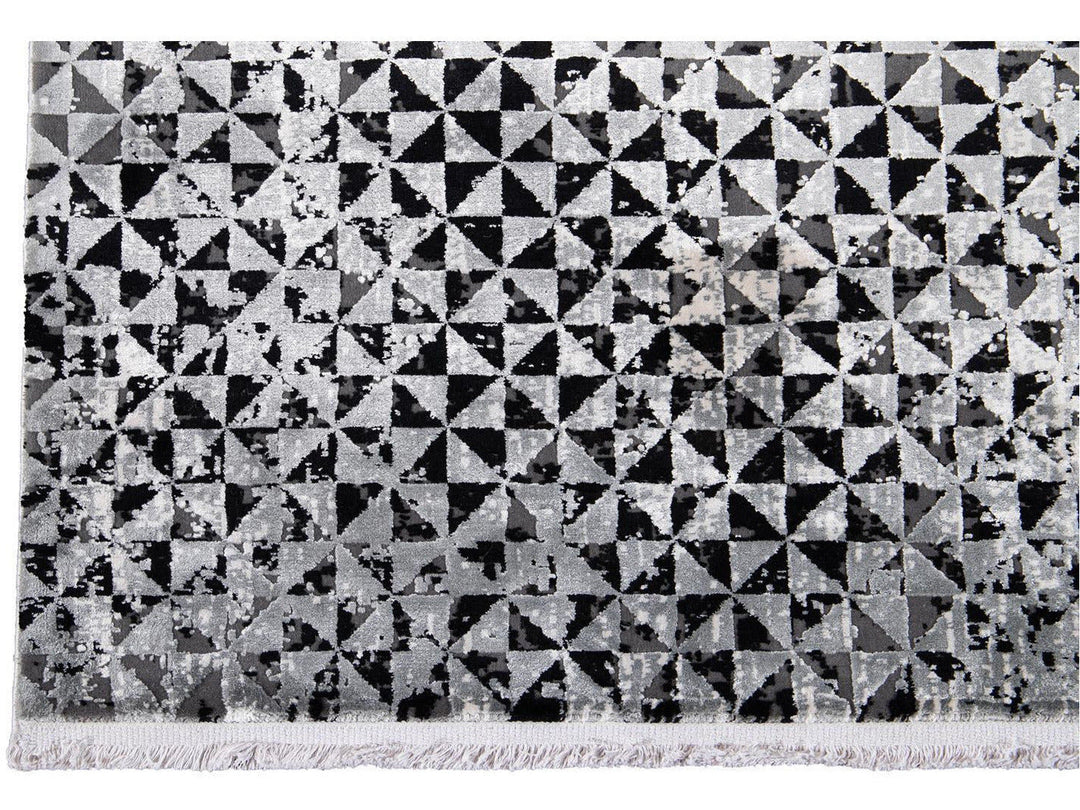 Contemporary Wool and Silk Rug 8 X 11