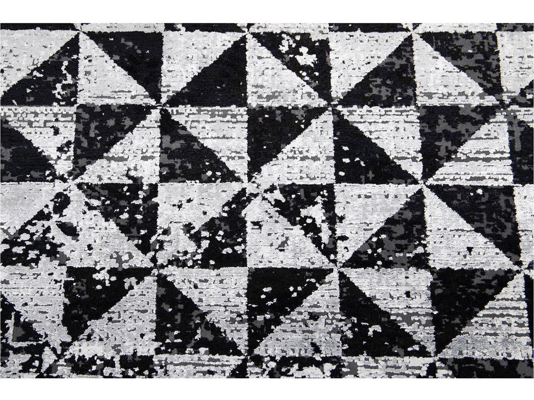 Contemporary Wool and Silk Rug 8 X 11
