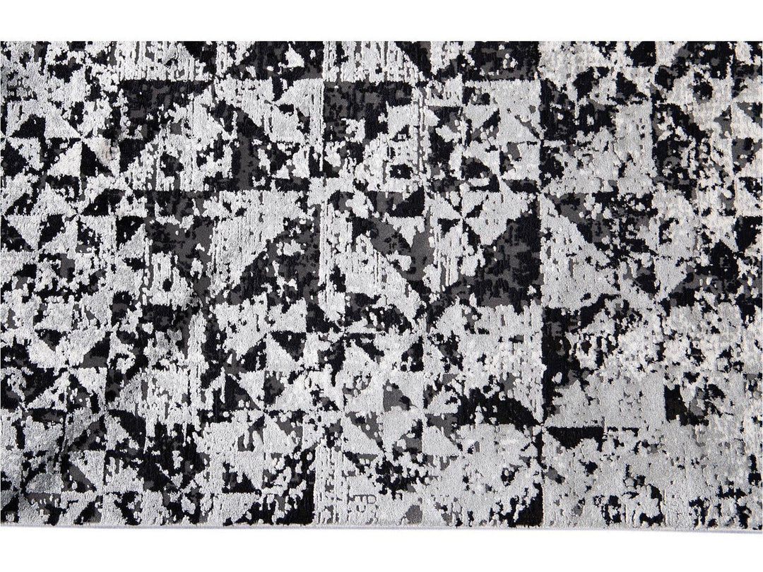 Contemporary Wool and Silk Rug 8 X 11