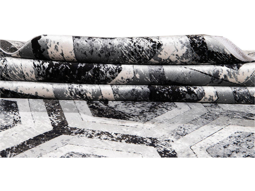 Contemporary Wool and Silk Rug 10 X 13