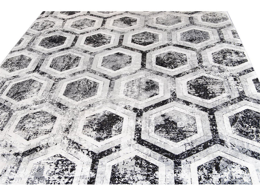 Contemporary Wool and Silk Rug 10 X 13