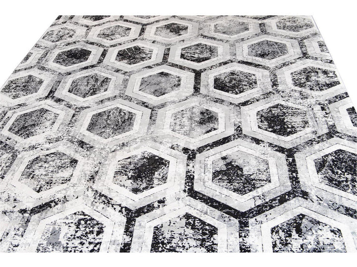Contemporary Wool and Silk Rug 10 X 13
