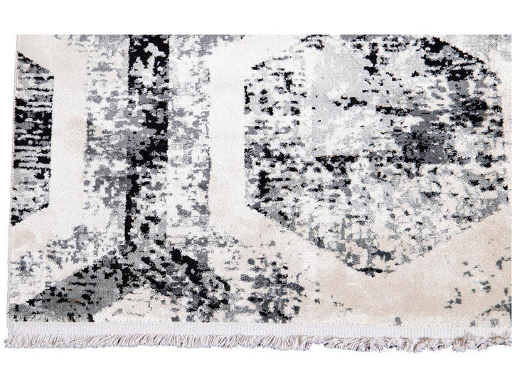Contemporary Wool and Silk Rug 10 X 13