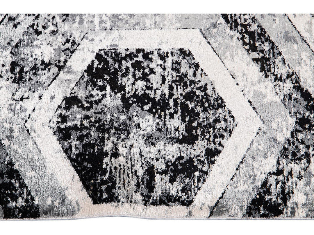 Contemporary Wool and Silk Rug 10 X 13
