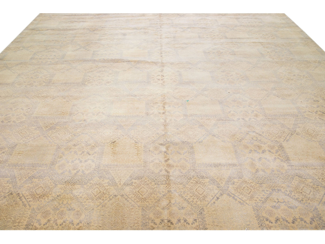 Modern Indian Wool Rug 12 X 12