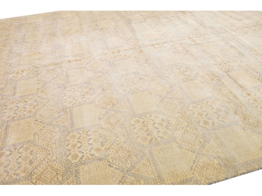 Modern Indian Wool Rug 12 X 12