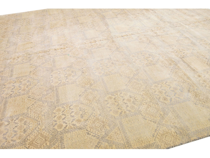 Modern Indian Wool Rug 12 X 12