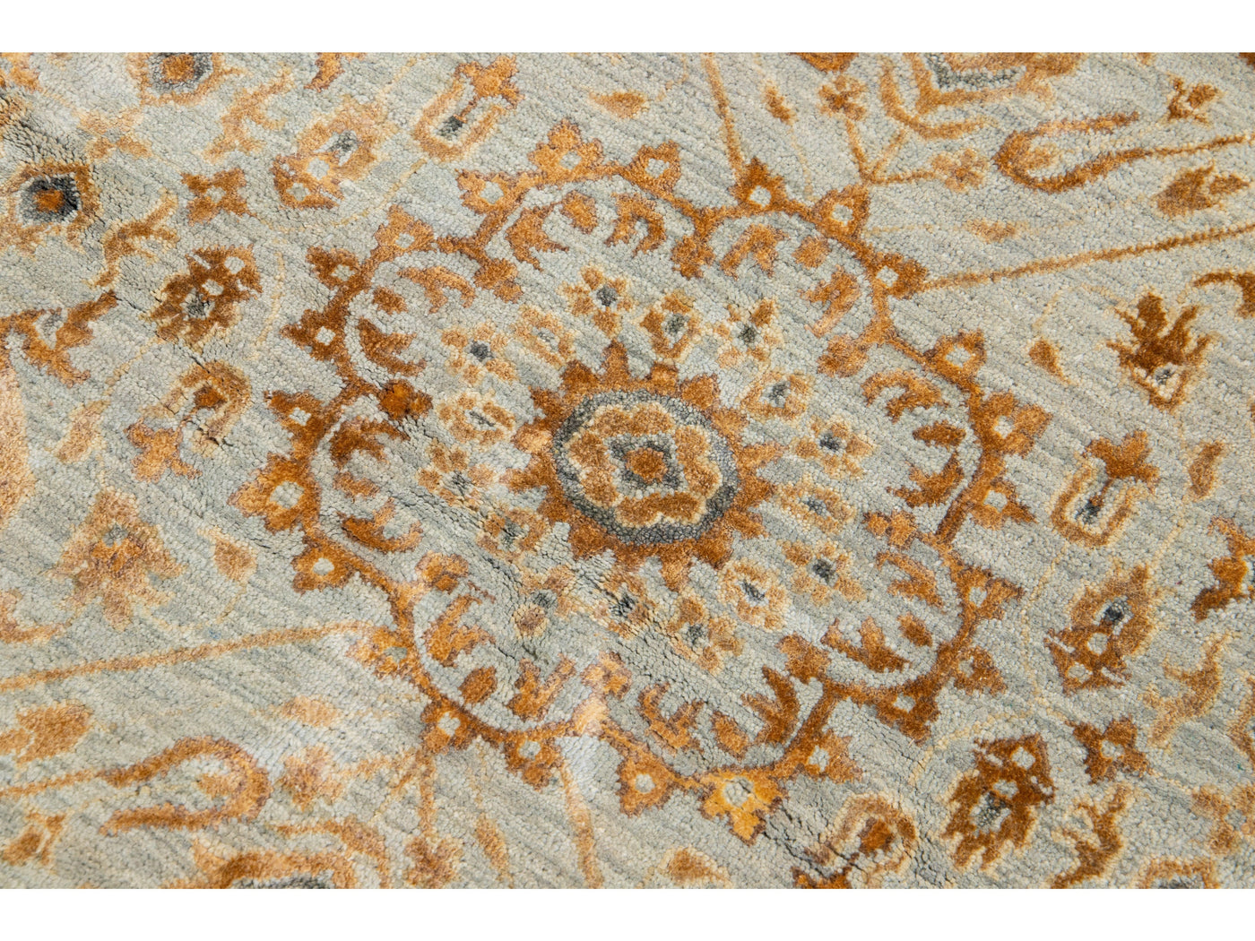 Modern Indian Wool & Silk Rug 10 X 10