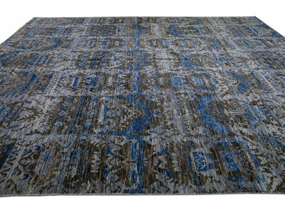 Transitional Indian Wool Rug 12 X 15
