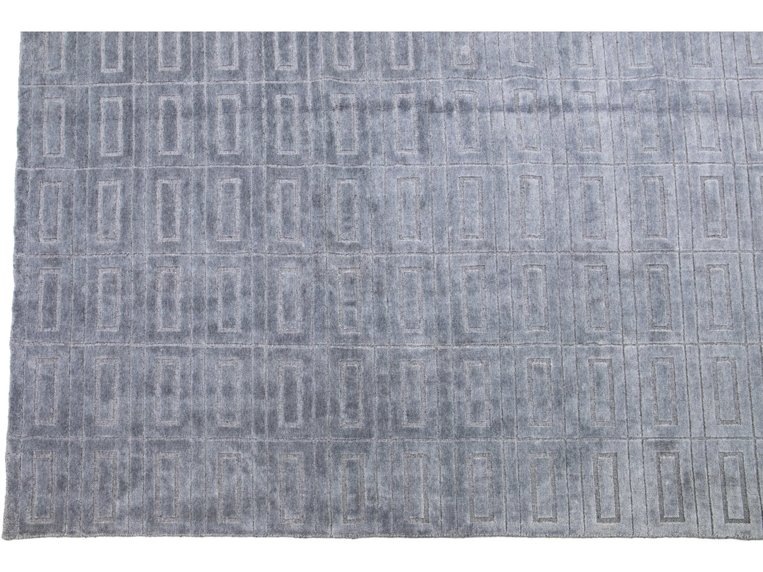 Modern Ikat Wool Rug 12 X 15